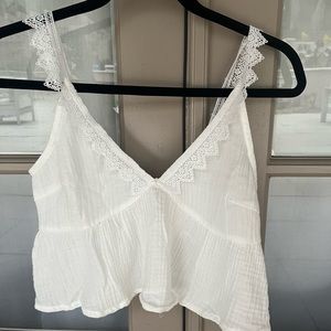 White lace tank